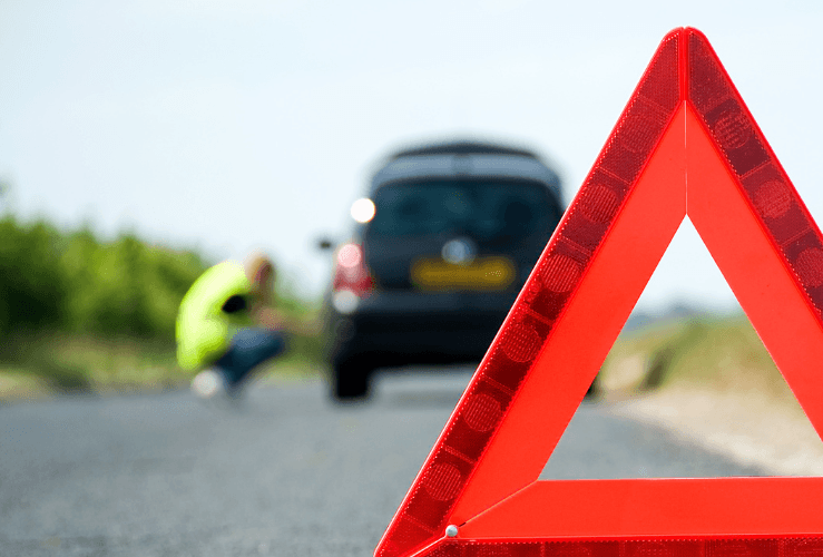 Broken down business car