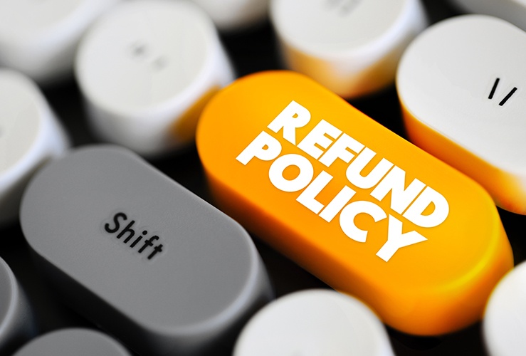 Refund Policy button on keyboard
