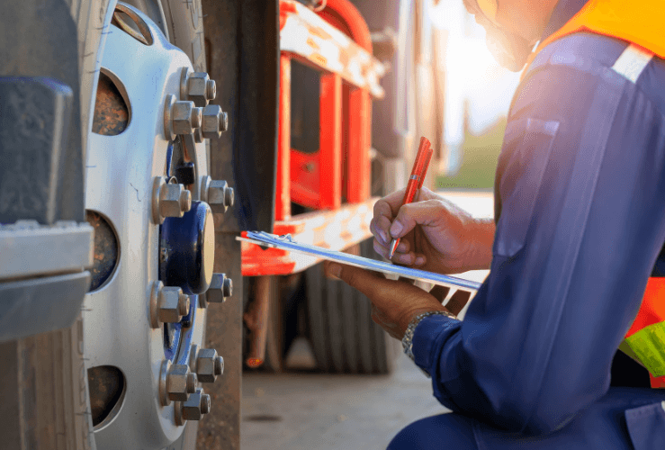 Vehicle checks on business truck