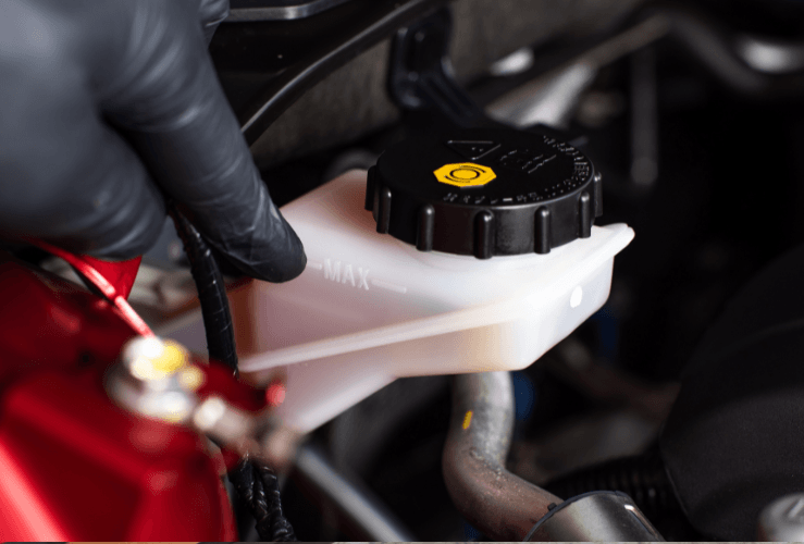 Checking car brake fluid